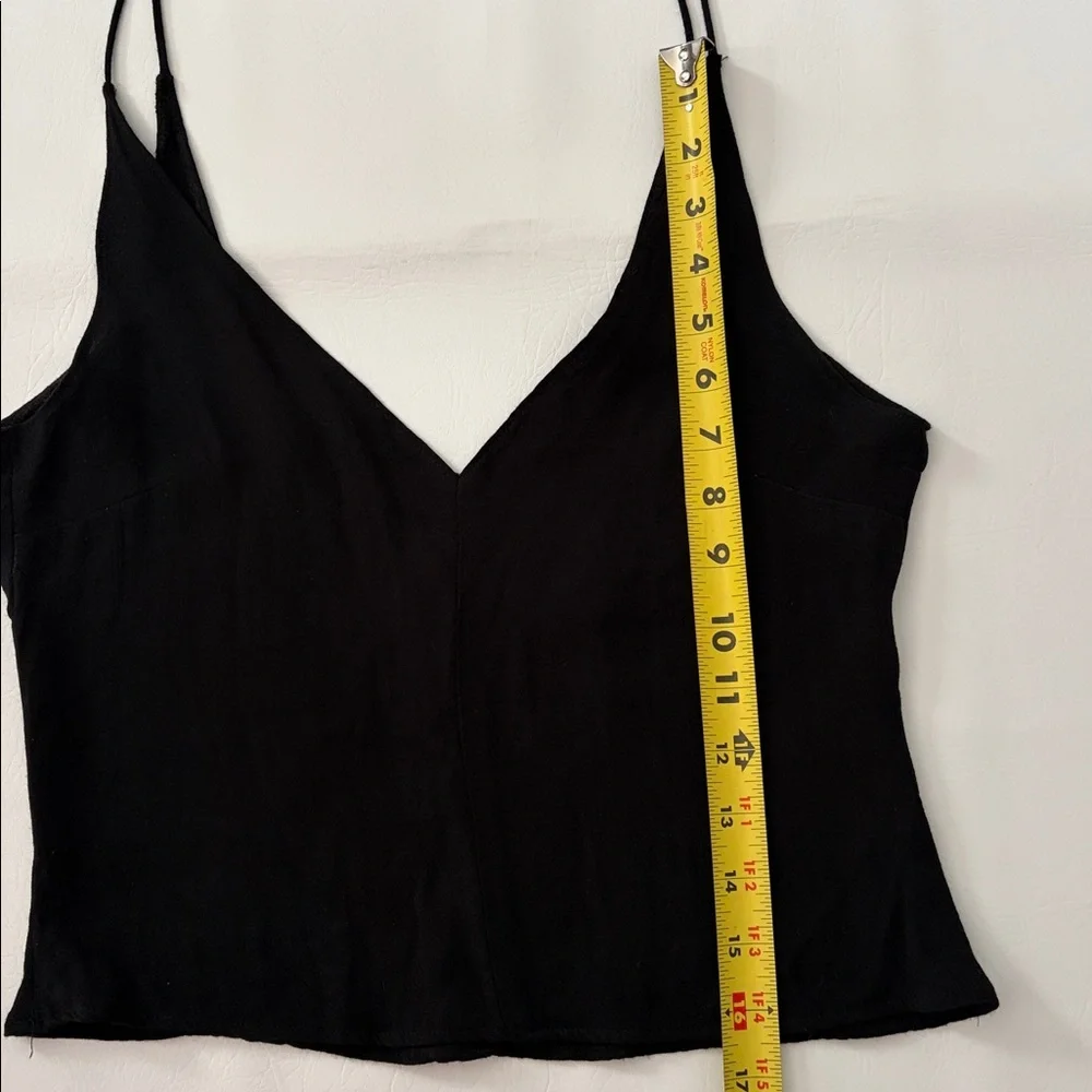 Reformation Women’s Top Knit Spaghetti Straps V Neck Crop Top Cami Black size XS - Picture 10 of 11